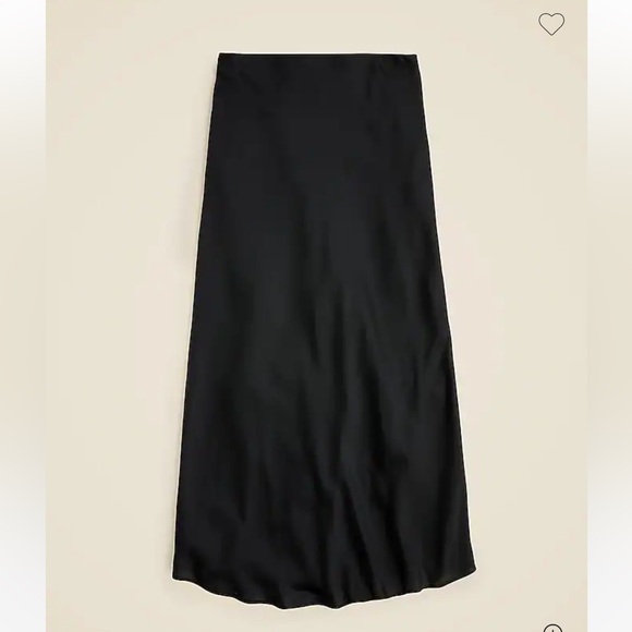 J. Crew Gwyneth slip Black Midi Skirt for Work L - Picture 2 of 4